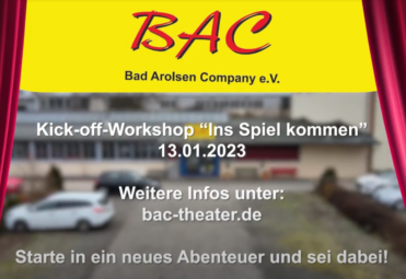 Historische BAC-Ankündigung: Kick-off-Workshop „Ins Spiel kommen“ am 13. Januar 2023.